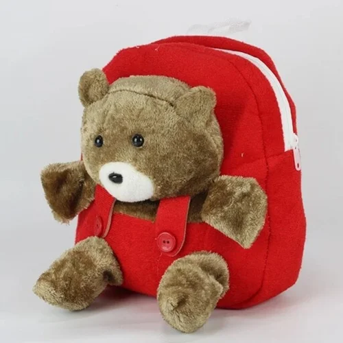 کیف مهد کودک پولیشی ،کیف بچگانه طرح تدی، طرح خرس،کیف عروسکی